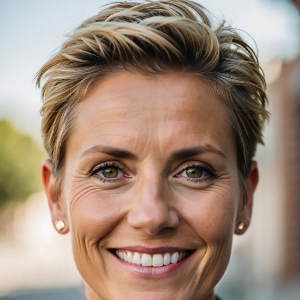 coupe courte femme dégradée