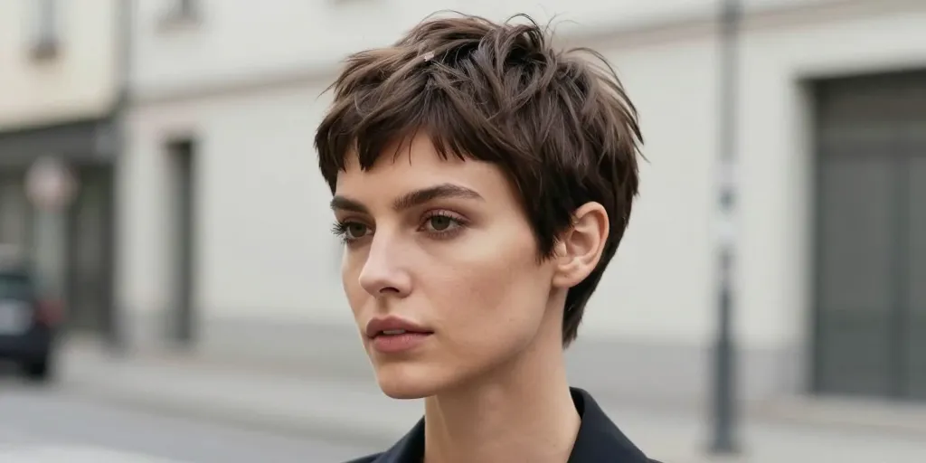 hyper stylée coupe courte femme moderne