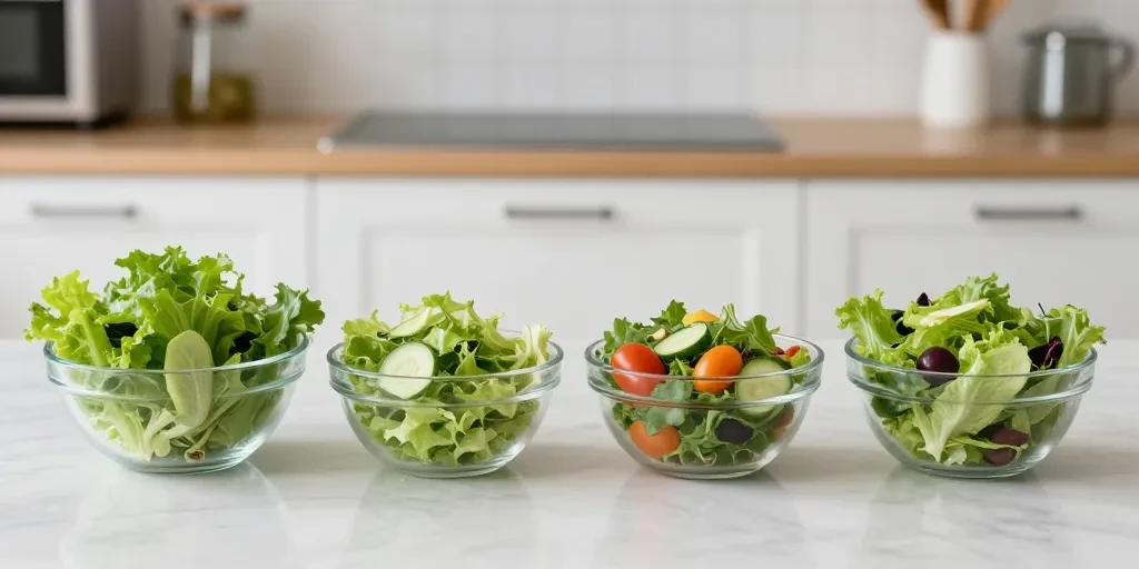 Quantité de salade par personne : comment ne plus se tromper entre portion réelle et gaspillage